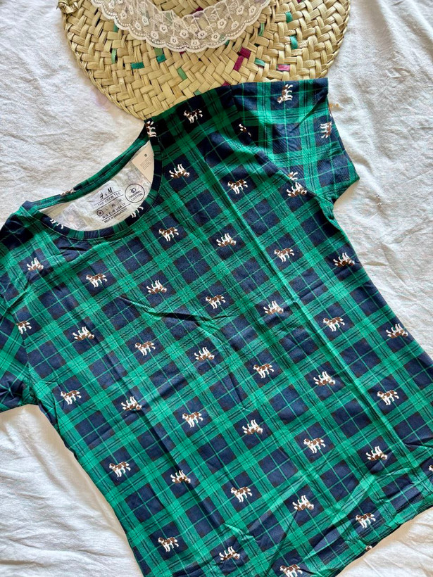 تیشرت آستین کوتاه نخ پنبه H&M