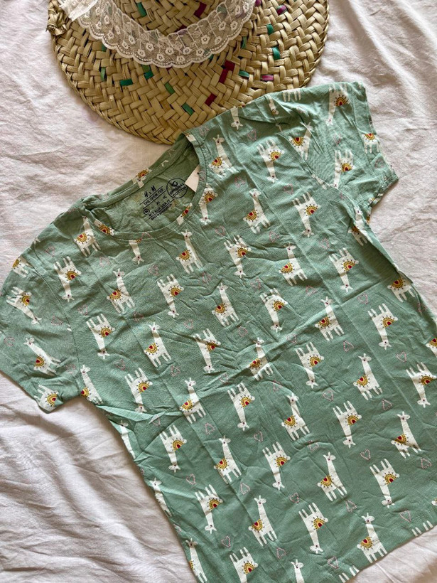 تیشرت آستین کوتاه نخ پنبه H&M