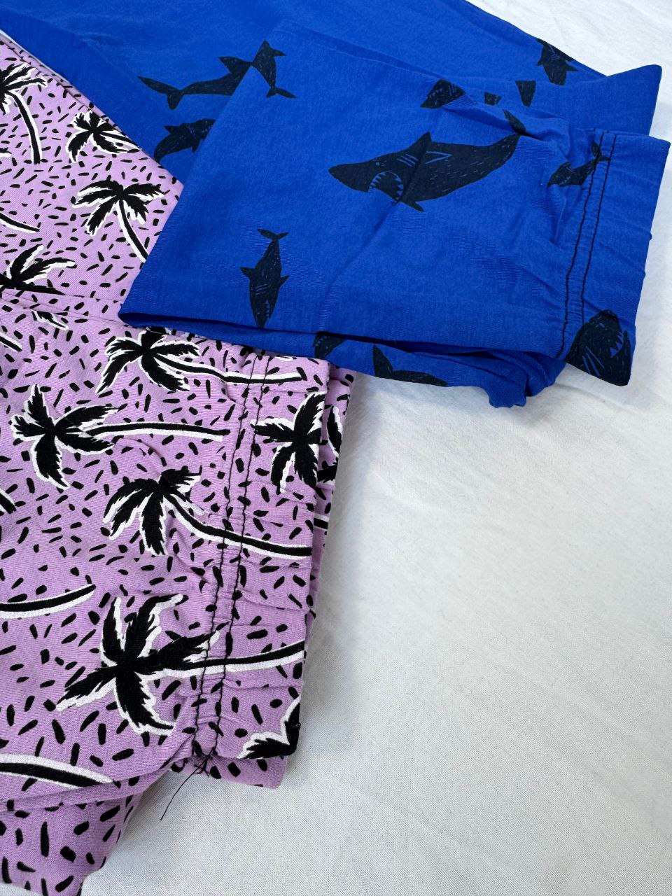 شلوار راحتی زنانه طرحدار پایین گتر دار نخ و پنبه H&M