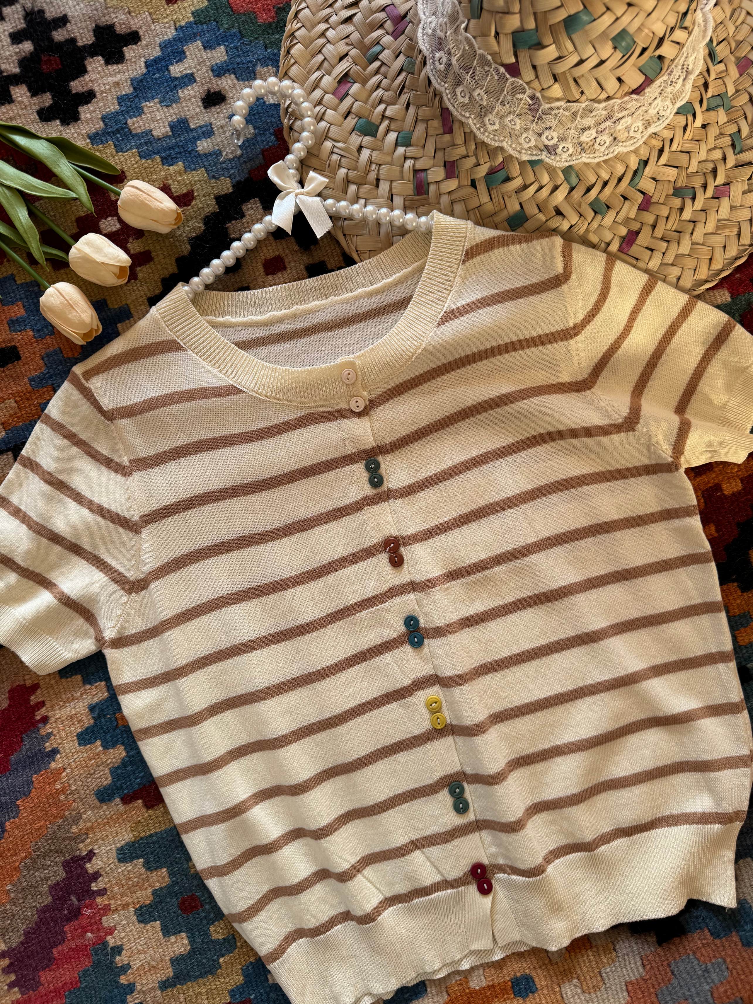 تیشرت بافت راه راه